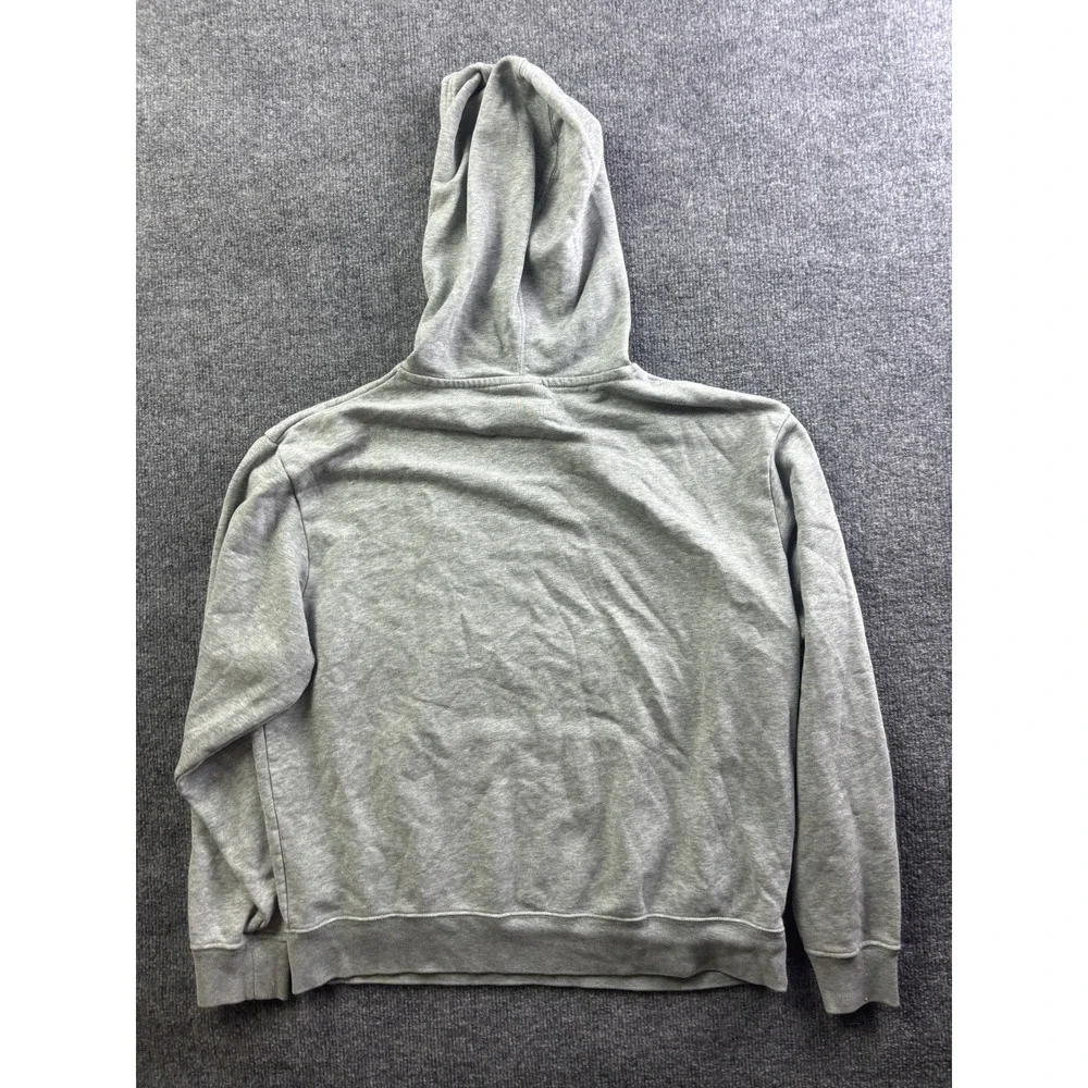 Nike Hoodie Mens Small Gray‎ Embroidered Oval Logo Pullover Fleece Sweatshirt